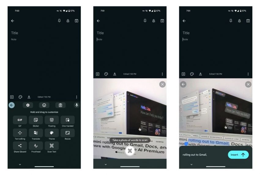 Aplicativo Gboard terá recurso para scanear textos com câmera do telefone
